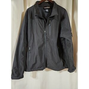Free Country Mens Black Full Zip Fleece Insulated  Soft Shell Jacket XXL 2XL